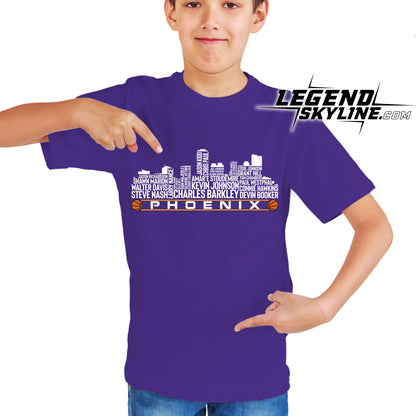 Phoenix Basketball Greatest Of All Time Team Legend Phoenix City Skyline Shirt