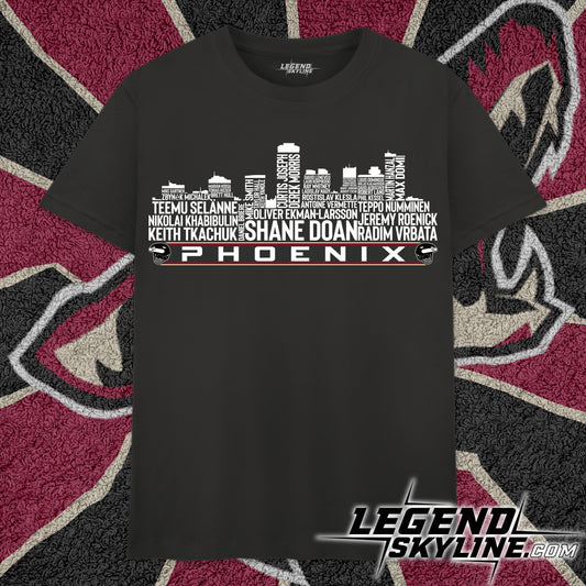 Arizona Hockey Team All Time Legends Phoenix City Skyline Shirt