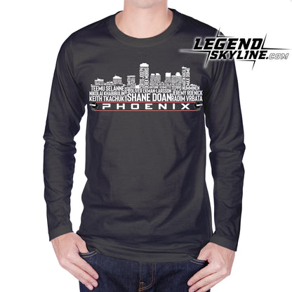 Arizona Hockey Team All Time Legends Phoenix City Skyline Shirt