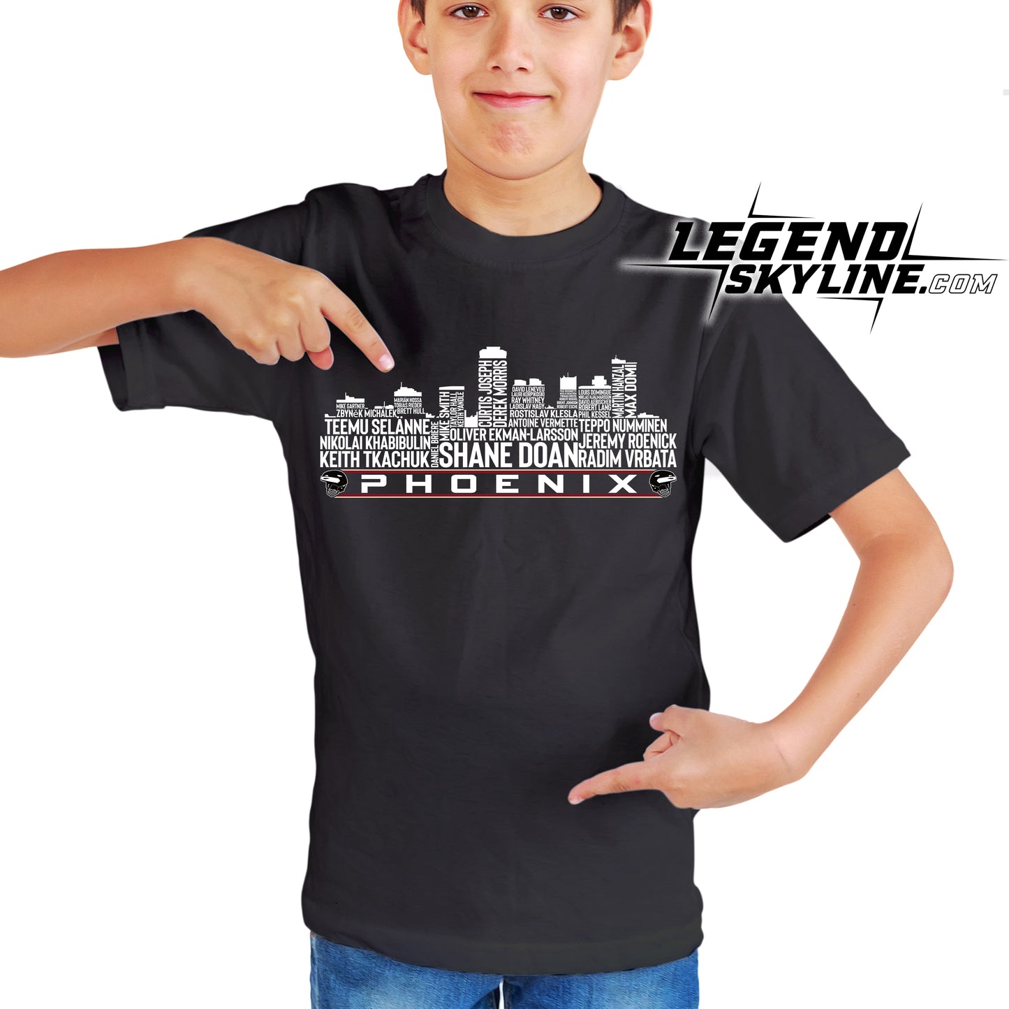 Arizona Hockey Team All Time Legends Phoenix City Skyline Shirt