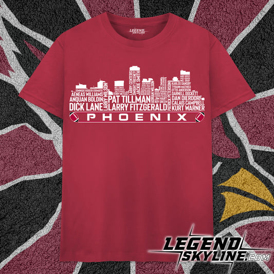 Arizona Football Greatest Of All Time Team Legend Phoenix Skyline Shirt