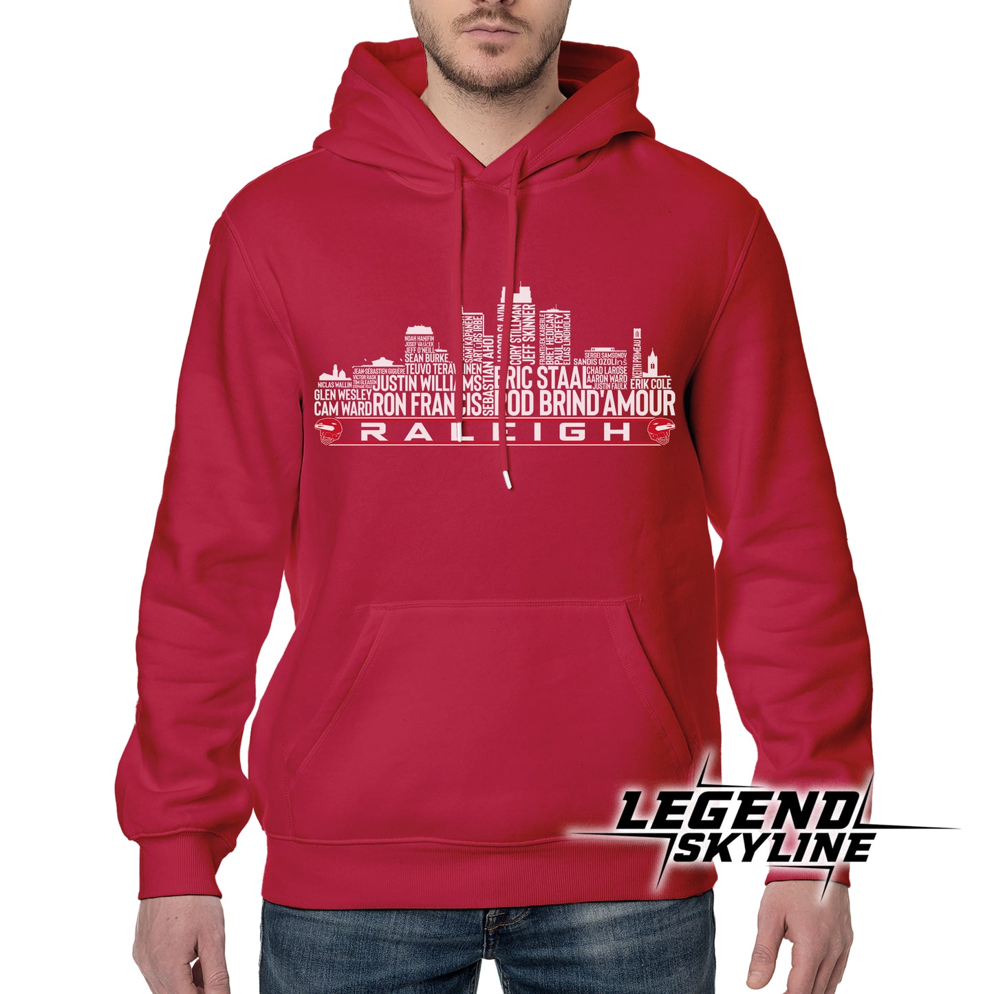Carolina Hockey Team All Time Legends Raleigh City Skyline Shirt