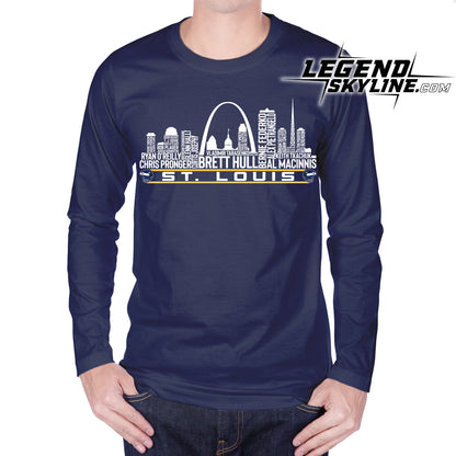 St. Louis Hockey Team All Time Legends St. Louis City Skyline Shirt