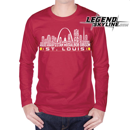 St. Louis Baseball Team All Time Legends St. Louis City Skyline Shirt