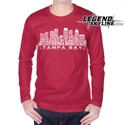 Tampa Bay Football Team All Time Legends Tampa Bay Skyline Shirt