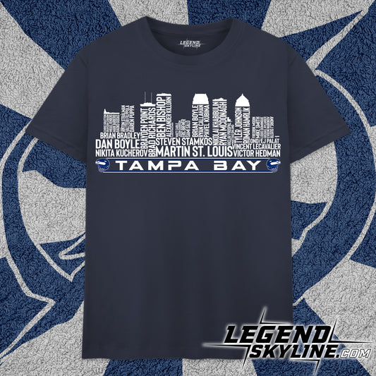 Tampa Bay Hockey Team All Time Legends Tampa Bay City Skyline Shirt