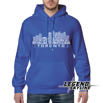 Toronto Baseball Team All Time Legends Toronto City Skyline Shirt