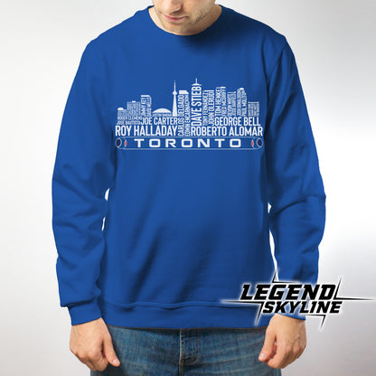 Toronto Baseball Team All Time Legends Toronto City Skyline Shirt