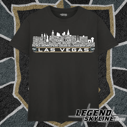 Las Vegas Hockey Team All Time Legends Las Vegas City Skyline Shirt